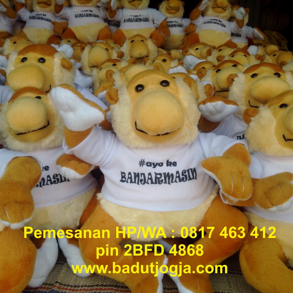 Boneka Monyet  Bekantan Souvenir Oleh Oleh Khas Kalimantan Selatan Kalsel Banjarmasin Samarinda