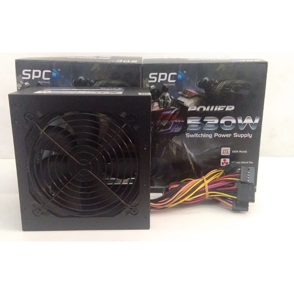 Power Supply PC Gaming PSU 530watt Merk SPC BONUS KABEL POWER