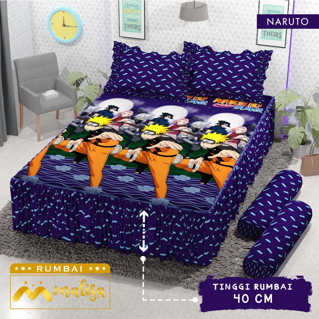 Monalisa Premium Sprei Rumbai Uk 160/180 - Naruto