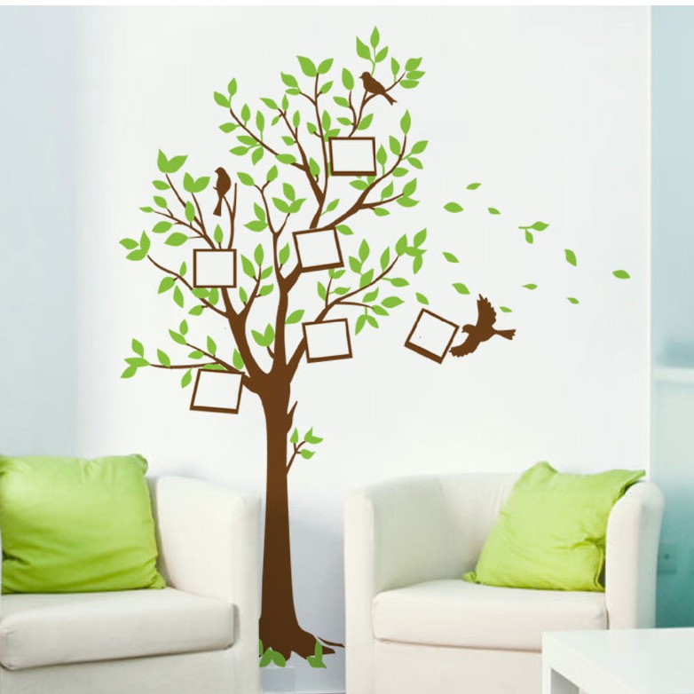 RELIZA WALLSTICKER POHON BINGKAI FOTO TREE FRAME STIKER DINDING JM7124