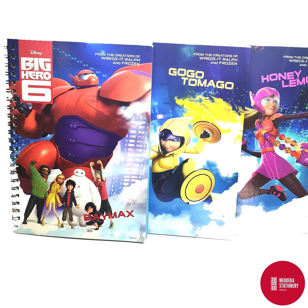 

Notepad/Notebook/Binder Note/Buku Spiral Big Hero 6 Hardcover