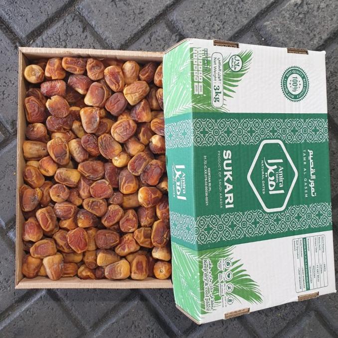 

Kurma Sukari 3kg Azzam Premium Dates 100% Natural Organic Sukkari
