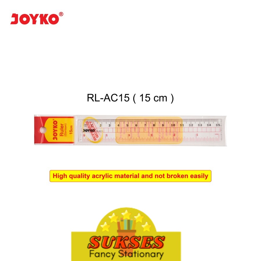 

Joyko Acrylic Ruler Penggaris Akrilik Rlac15