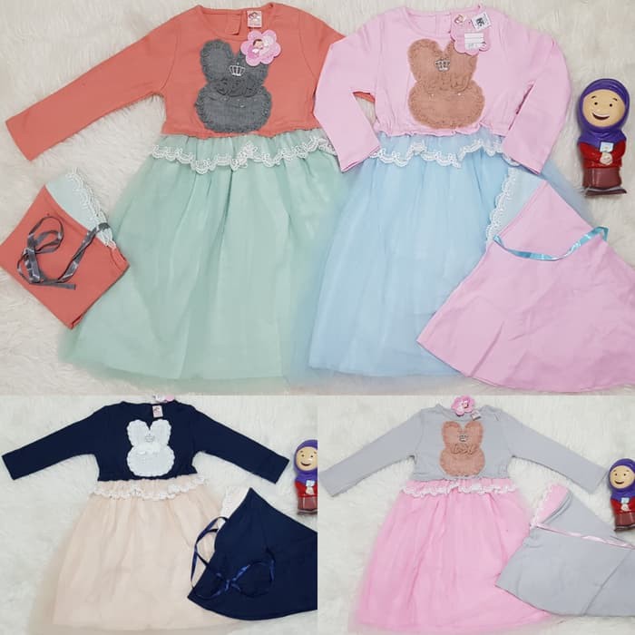 Termurah Gamis Anak Perempuan Modern Terbaru Mikka 2020 | Kha YT349 Baju Muslim Bayi Perempuan Set