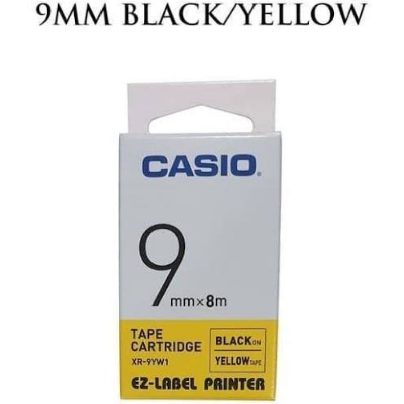 

Label Casio 9mm Yelllow XR-9YW1