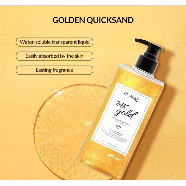 BIOAQUA BODY WASH 24K GOLD 400ML
