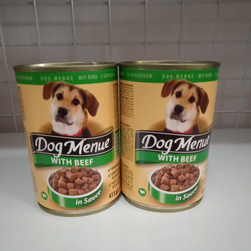 Dog Menue Kaleng 415g | Dog Food Anjing With Beef in sauce