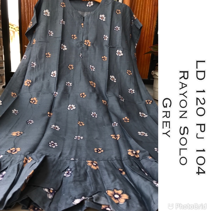 DASTER RUFFLE BUSUI SEBETIS / DASTER KEKINIAN / DASTER REMPEL VIRAL / DASTER BUSUI-Grey bunga