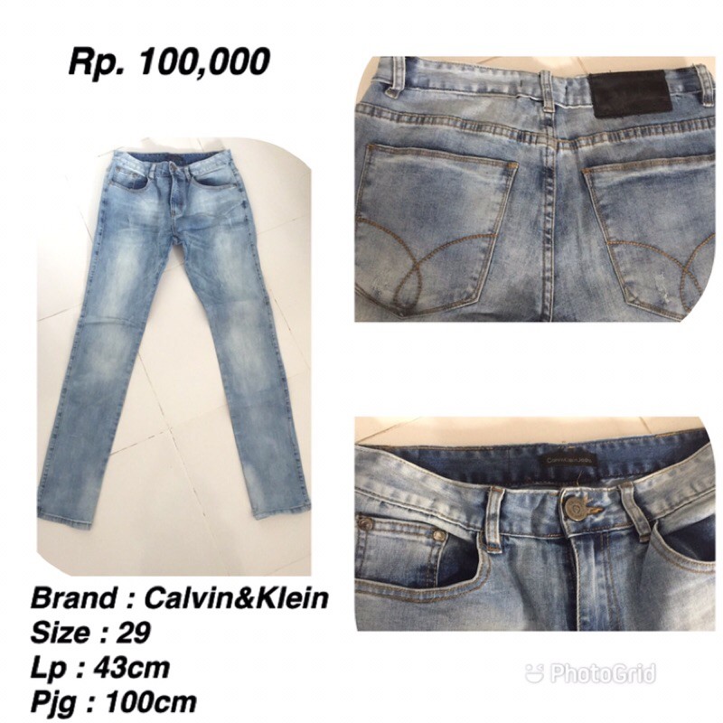 preloved celana jeans pria by calvin&klein