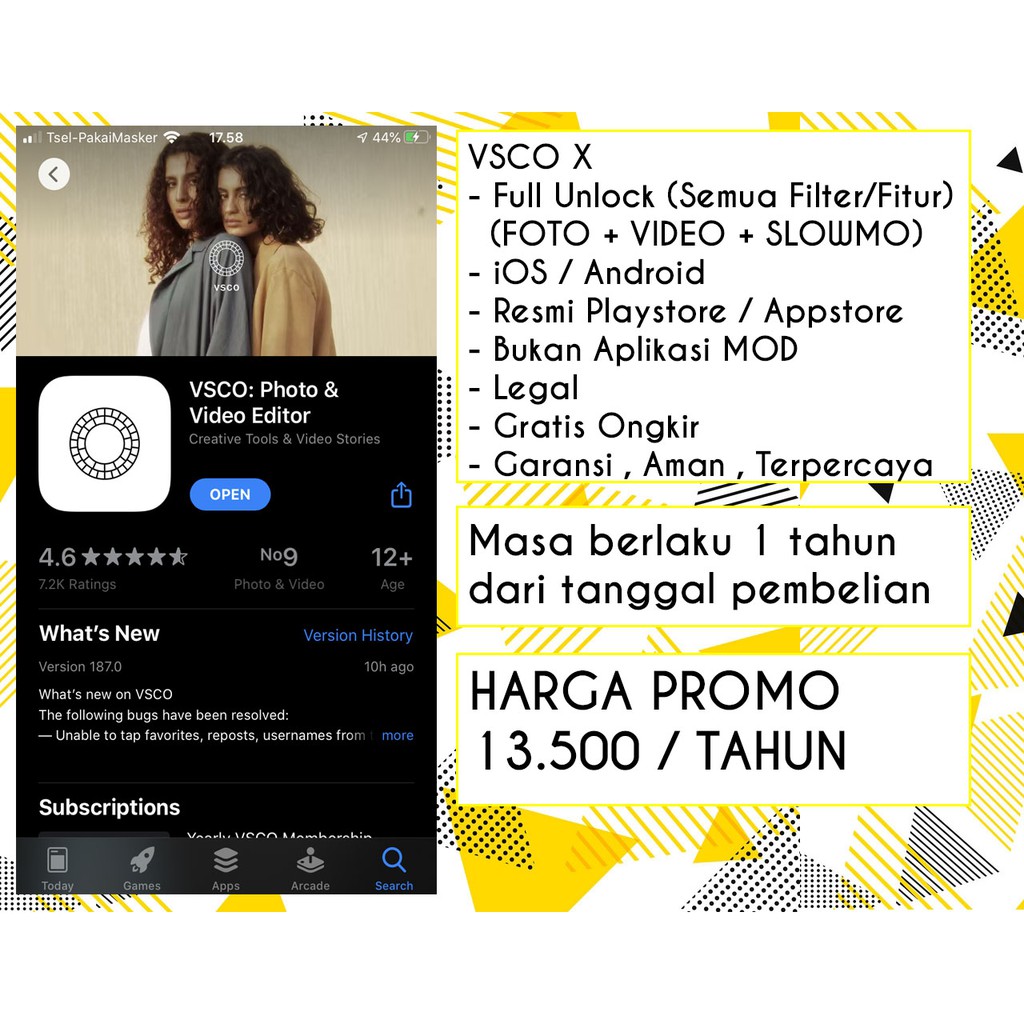 *PROMO* IOS/ANDROID Unfold+,Dazz Cam,VSCO X,Tezza,Mojo Pro,VLLO,StoryChic - Proses Cepat 2 Menit-1