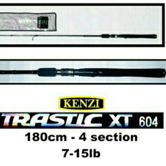 Joran Pancing Spinning Kenzi Trastic XT 604 4 section Travelling rod