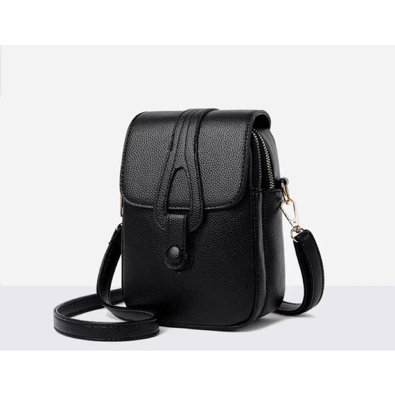 Tas Selempang Kulit Wanita Dompet Hp Cewek Mini Bag MK 8090