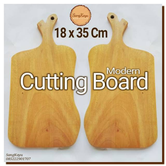 Modern Cutting Board 18x35 cm Talenan kayu unik Chopping Board Rustic1