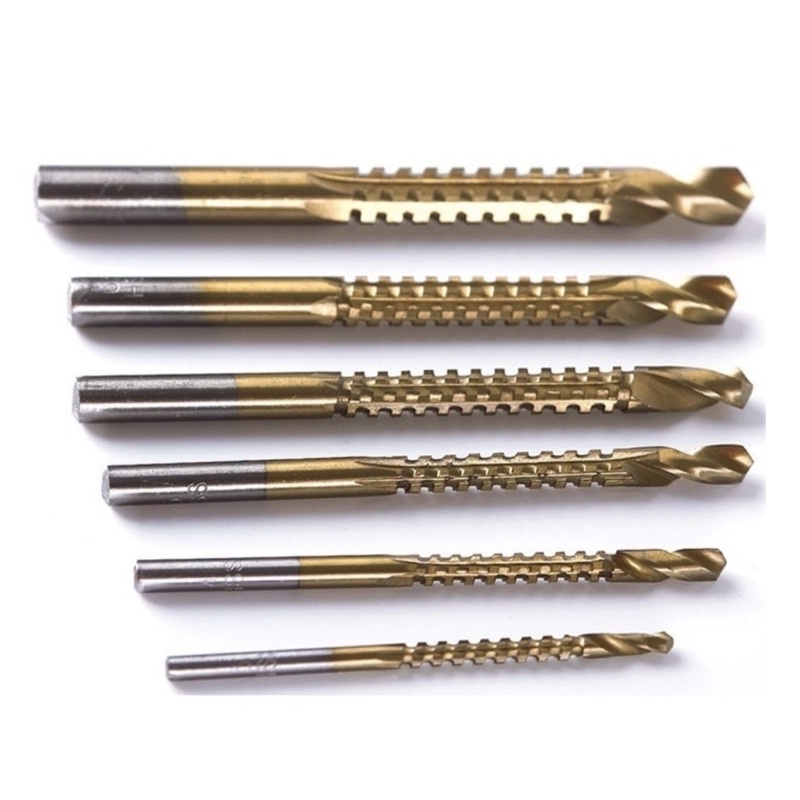 KEPALA MATA BOR GERGAJI HSS TITANIUM COATING GROVING GROOVING DRILL BIT SET 6 PCS