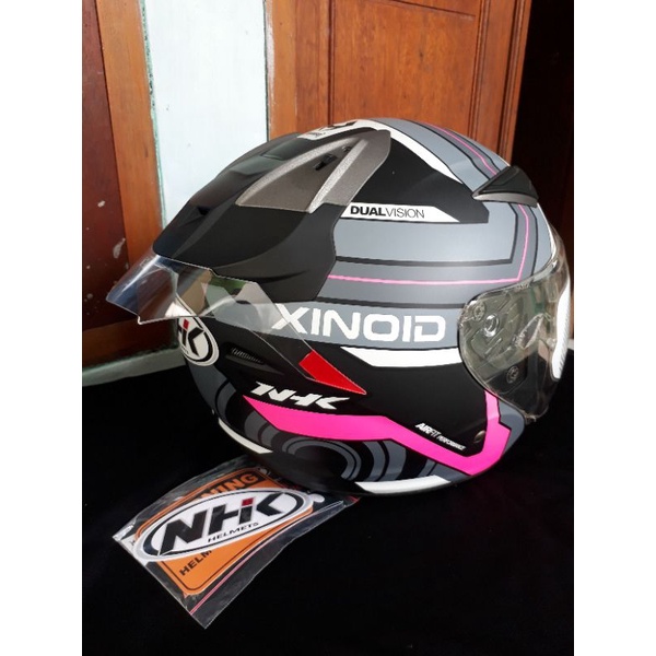 HELM NHK R1 XINOID SILVER PINK DOFF + SPOILER