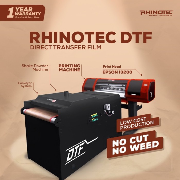 DP PAKET MESIN DTF RHINOTEC 60CM + CURRING CONVEYOR