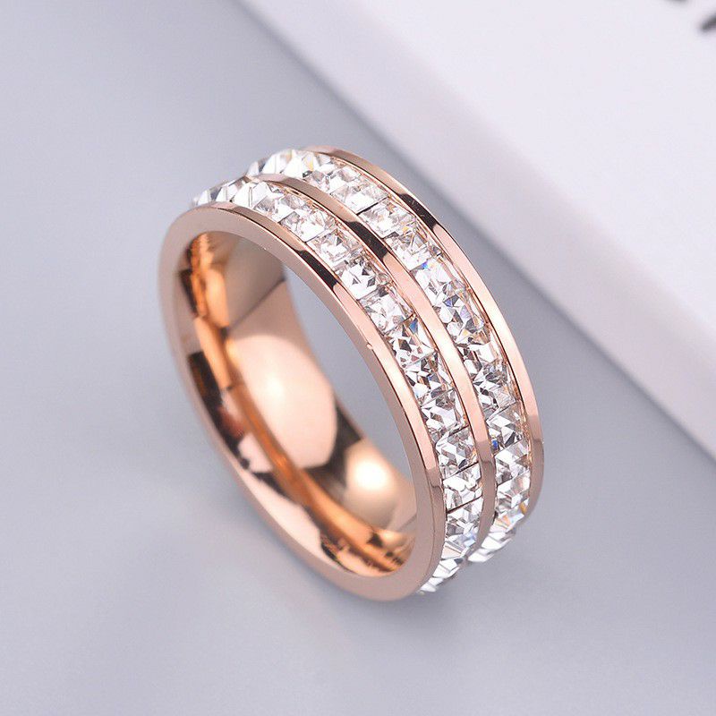 GG Cincin Rose Gold Swaroski Fashion Korea kekinian#CC-106