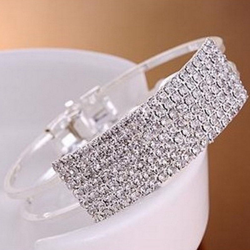 Gelang Bangle Kristal Elegan Untuk Hadiah Wanita