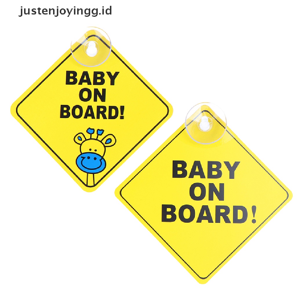 / / Justenjoyingg.id / Baby On Board Tanda Peringatan Reflektif 12CM Warna Kuning Untuk Kaca Mobil