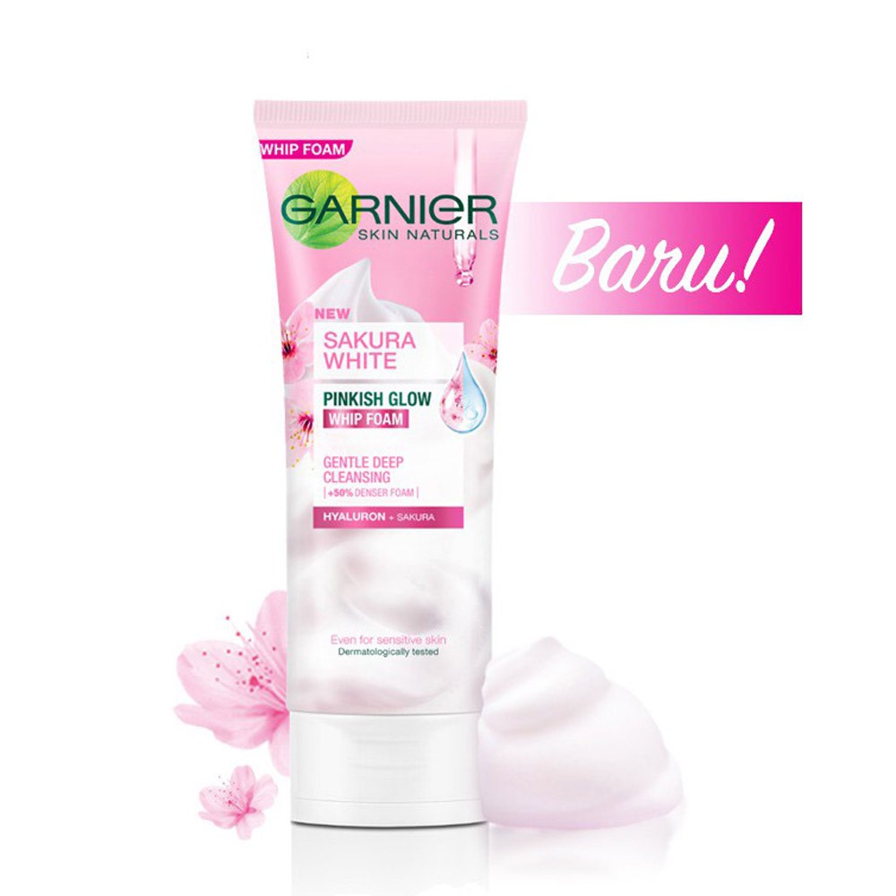 Garnier Sakura Glow Cleanser Whip Foam Skin Care - 100 ml / 50 ml