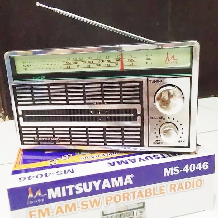 Radio Mitsuyama MS-4046 Radio Portable AC/DC Radio Klasik Radio Jaman