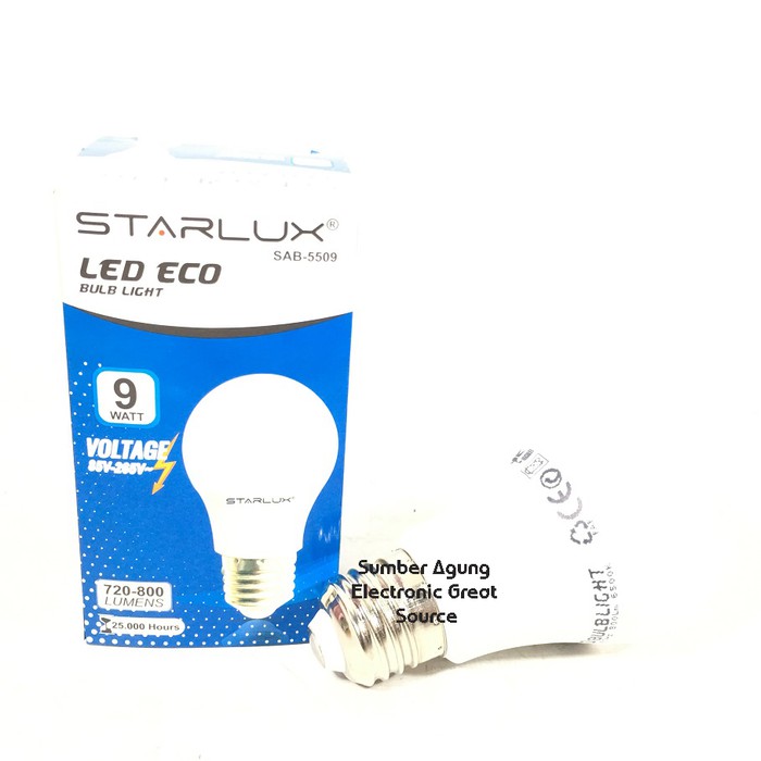 Lampu LED Garansi 9W Starlux 720L 800 Lumens Terang Awet