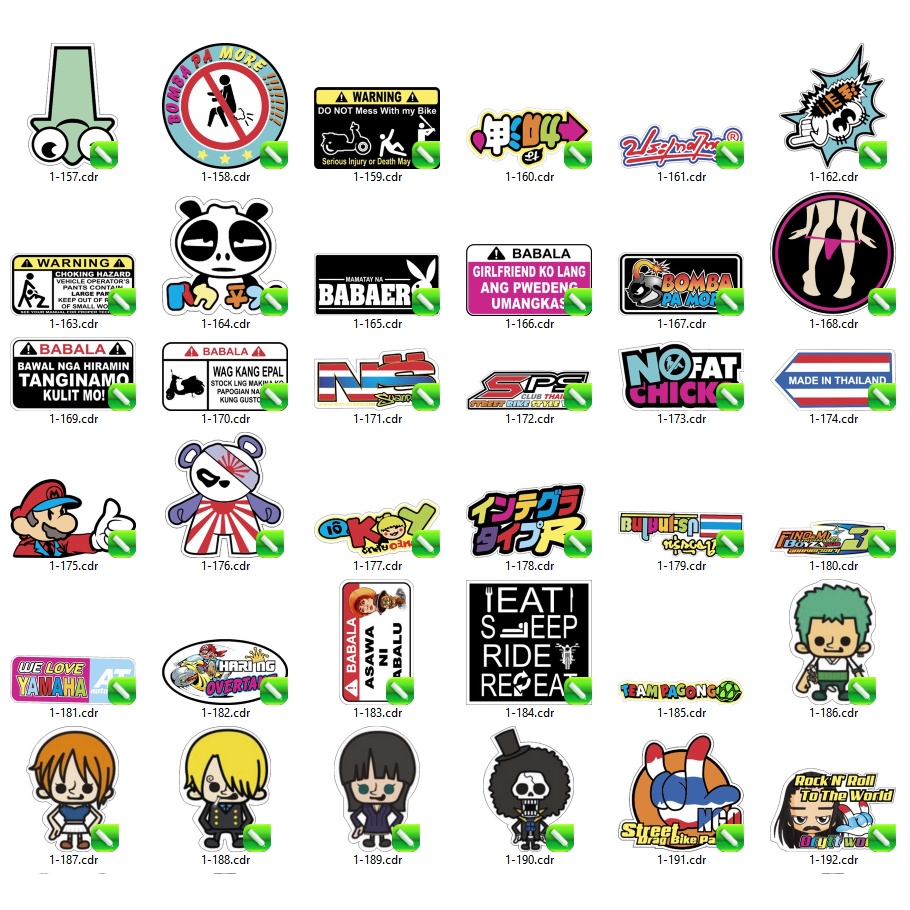 Thai Stickers Collection - Coreldraw