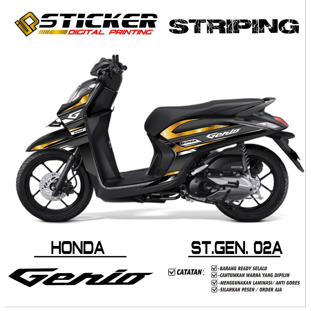 Jual COD GENIO STRIPING STICKER LIST MOTOR HONDA GENIO DESAIN 02 VARIASI STRIPING STIKER RACING MOTOR Indonesia Shopee Indonesia