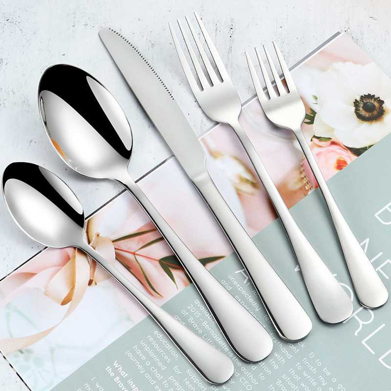 Cutlery Set Perlengkapan Alat Makan Sendok Garpu Pisau Peralatan Kuliner Travel Stainless Steel