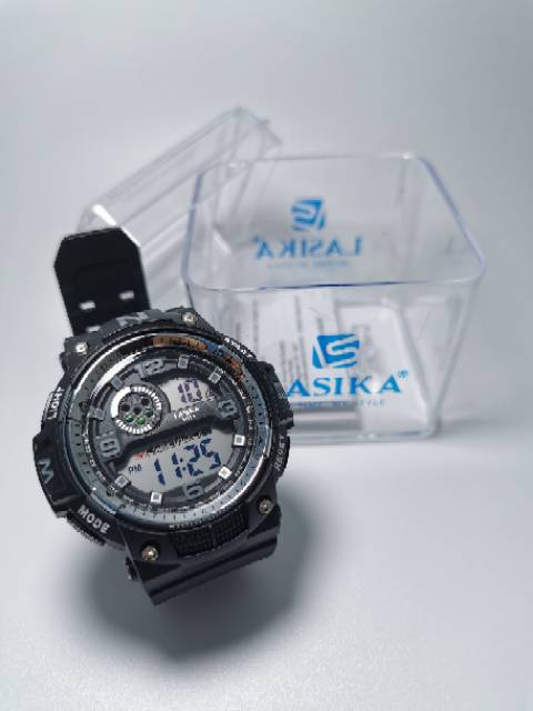 Jam tangan digital Pria Sporty water Resist Lasika 613