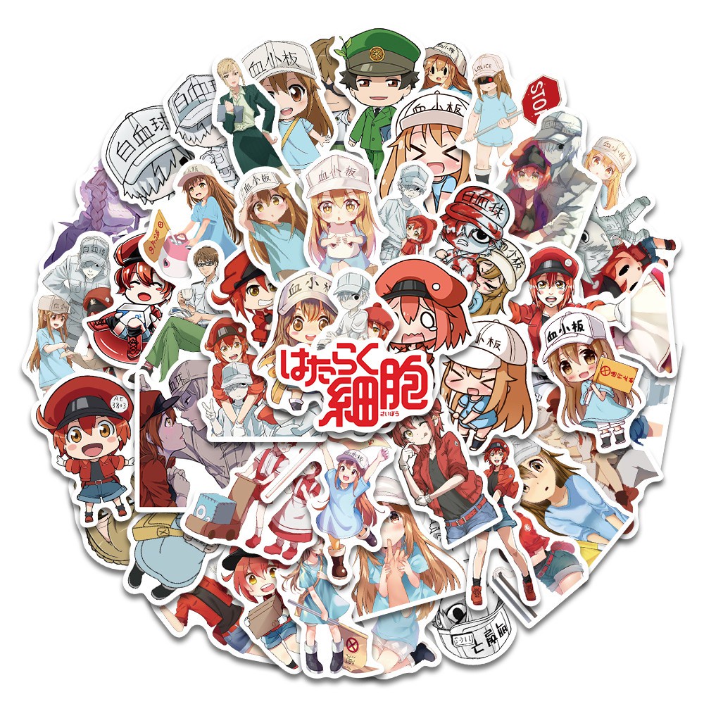 CW001 – Sticker Stiker Anime Jepang Cells At Work Hataraku Saibo