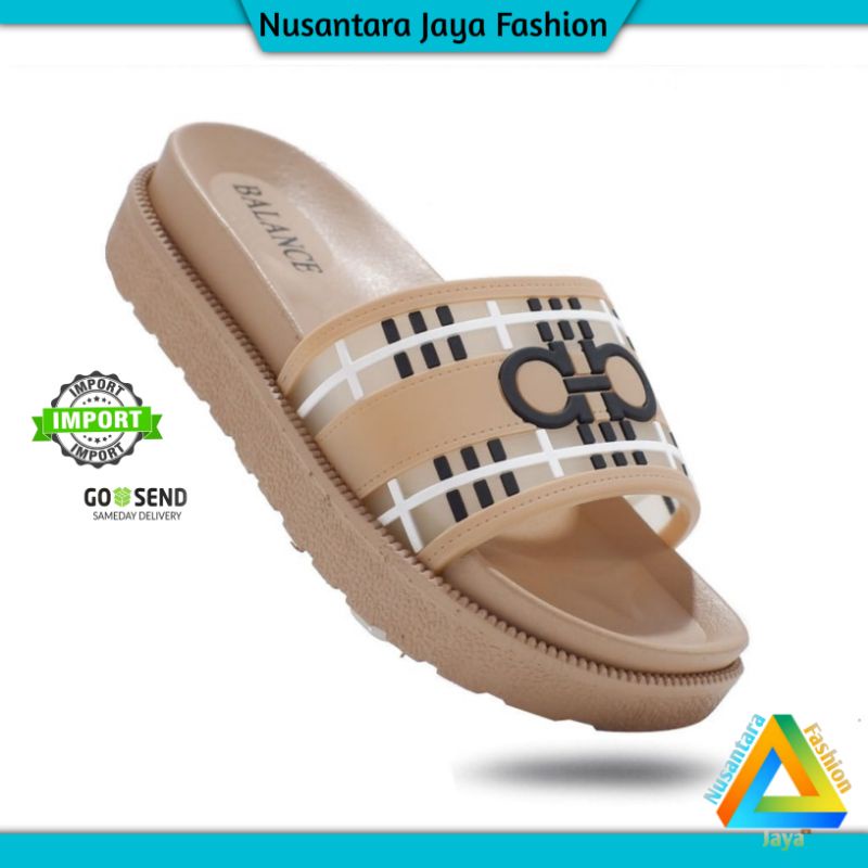 Sandal Wanita WEDGES - Sandal Jelly Wanita - Sendal Kekinian - Sandal Balance 1603 76A