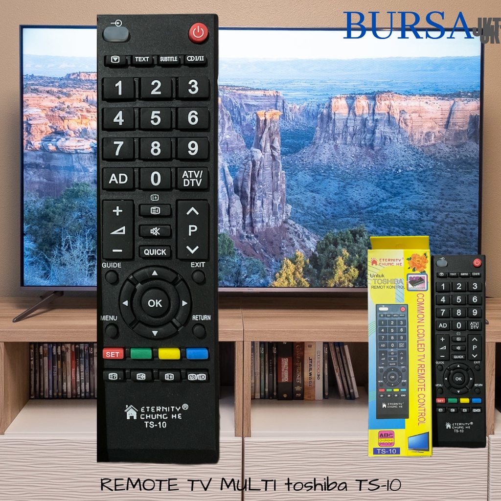 REMOTE / REMOT TOSHIBA UNIVERSAL LCD LED REGZA TS-10