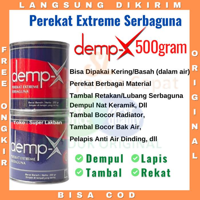 Lem Epoxy Anti Bocor Demp-X 500G Merekat Dalam Air Kolam Ikan - Renang