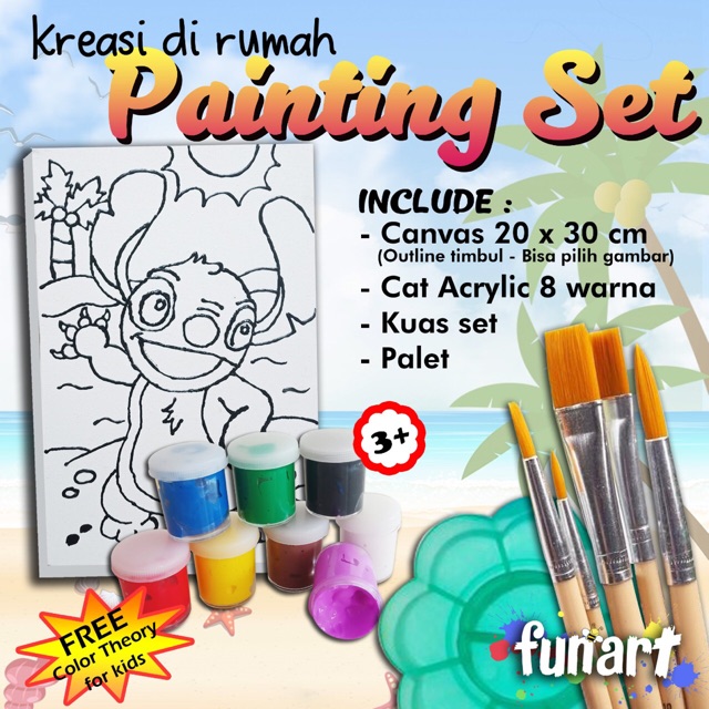 

Paket Painting Set For Kids Kanvas Gambar Anak