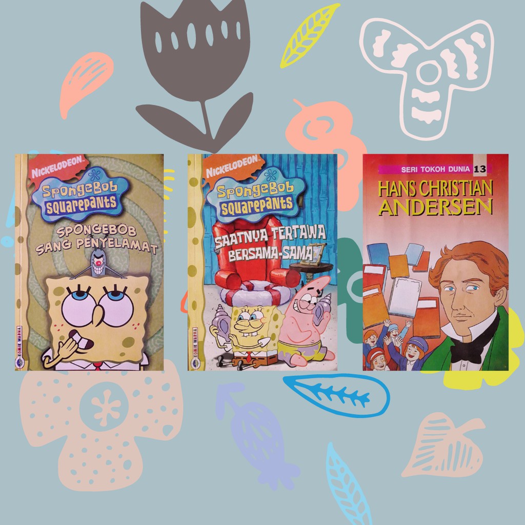 Preloved Buku Komik Anak (Spongebob Squarepants, Seri Tokoh Dunia)