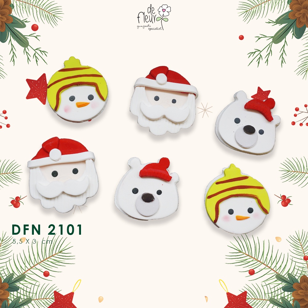 

Gumpaste hiasan kue natal santa bear