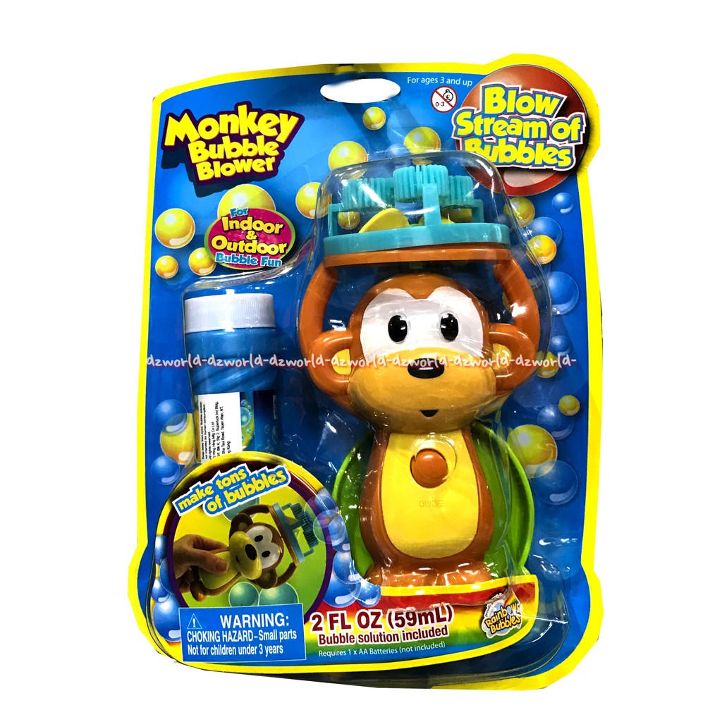 Monkey Bubble Bowler Mainan Gelembung Sabun Bentuk Hewan Monyet 59ml