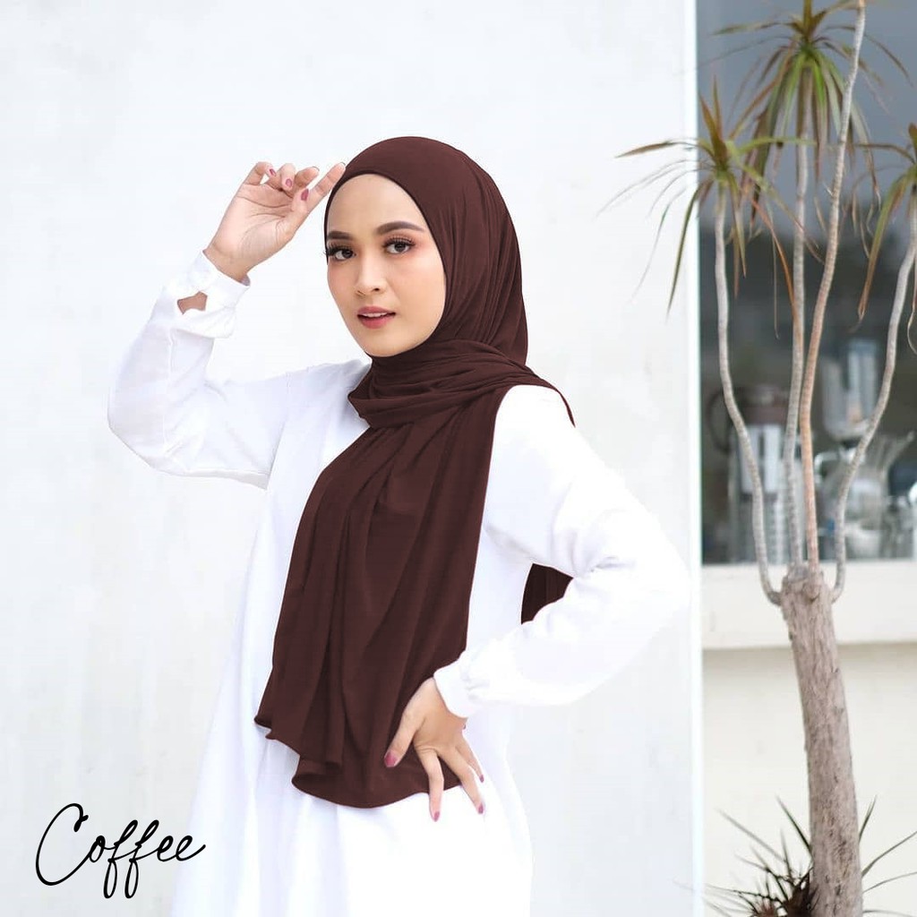 Jilbab Khimar Hijab Pashmina Instan Jersey Premium-4