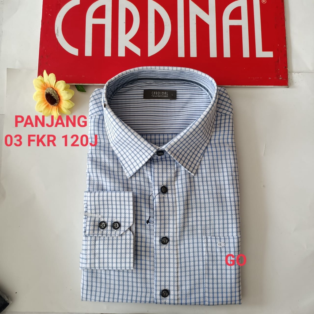 gof S R CARDINAL KEMEJA FORMAL GARIS KOTAK PANJANG Regular Pakaian Atasan Kemeja Pria Dewasa Distro Original 6