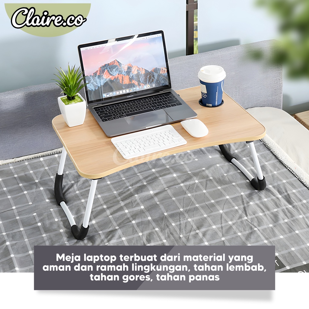 MEJA LAPTOP MULTIFUNGSI / MEJA BELAJAR LIPAT / MEJA LIPAT PORTABLE