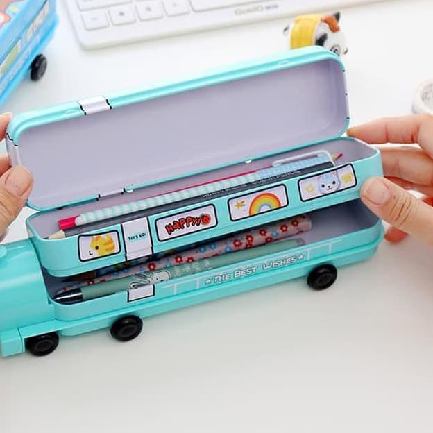 

♔ Tempat pensil Kotak Pensil Kereta Tingkat ☞