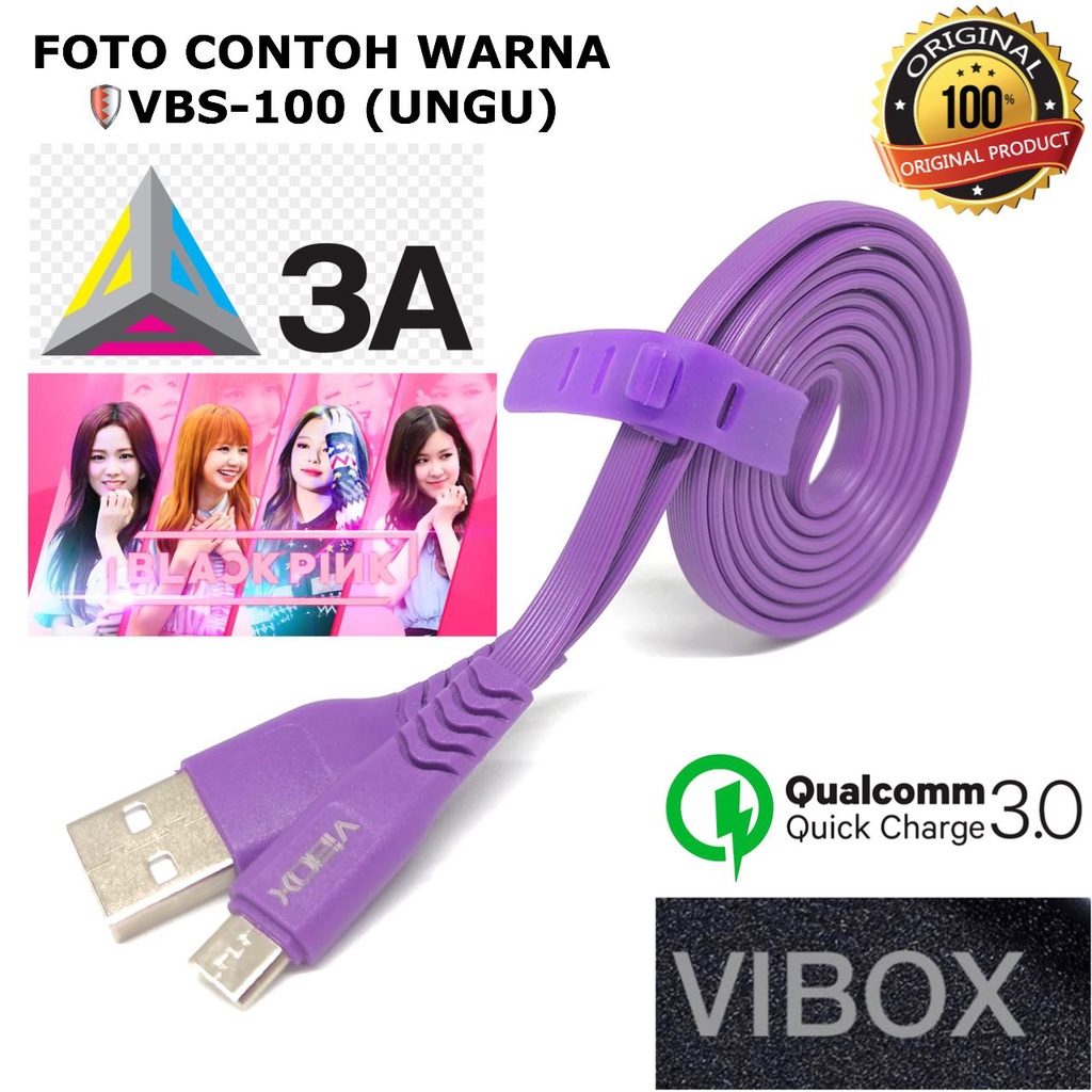 KABEL DATA MICRO VGEN MANGGA DUA VCMC5 / KABEL DATA VIBOX 3A MICRO USB ORIGINAL VIBOX