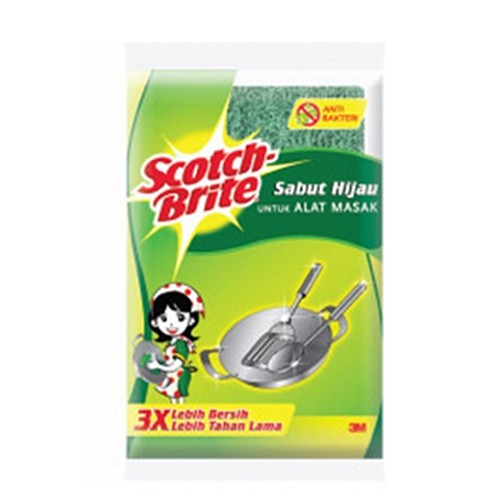 3M Scotch Brite ID-10 Sabut Hijau 4&quot; X 6&quot;