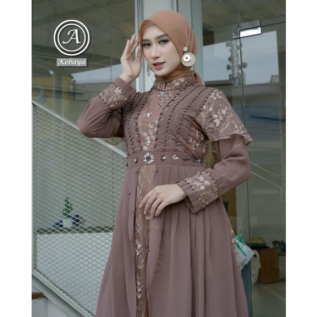 Kadai.Baju / Gamis Humaira / Gamis tulle payet / Gamis wisuda dan pernikahan Size M L XL XXL