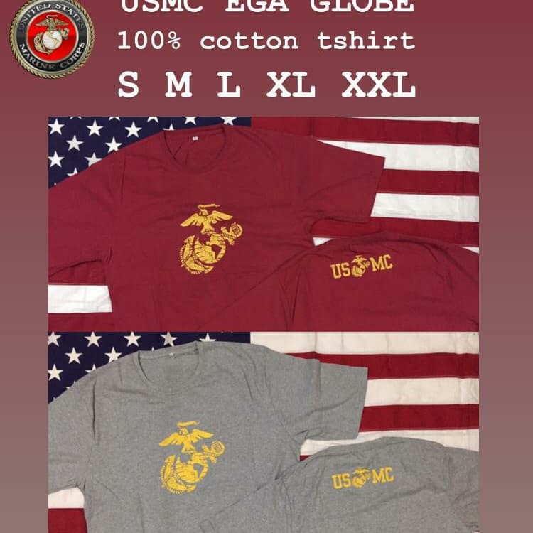 New Produk Kaos Pria Usmc Ega Globe