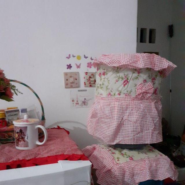 Sarung Cover Galon Air Mineral Tutup Dispenser Motif Bunga Pita - Nms