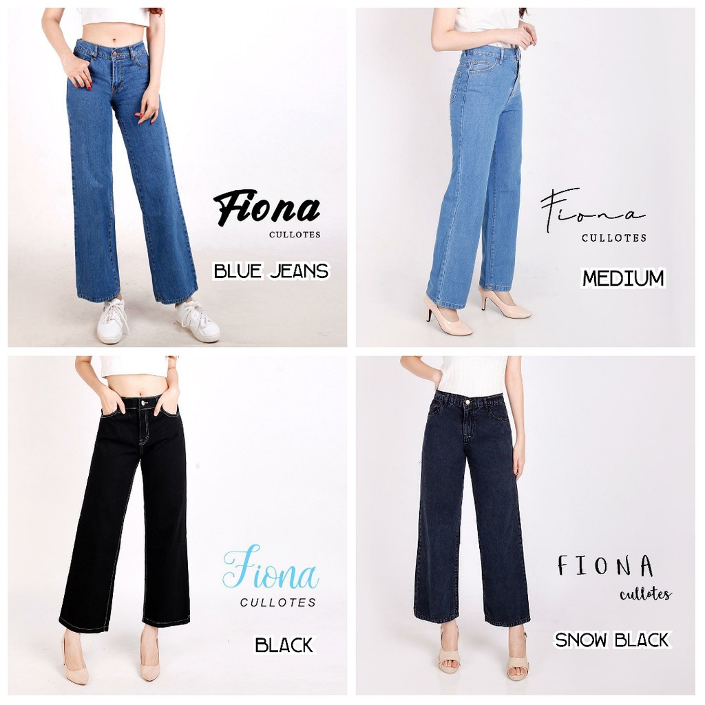 KULOT CELANA  JEANS FIONA WANITA  Non Stretch Ready JUMBO 