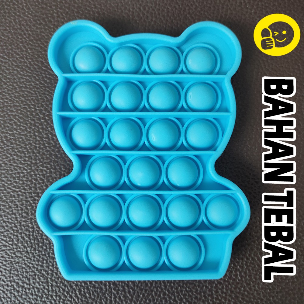 POP IT Among Us Rainbow / pop it fidget toy among us MURAH-Bear Biru