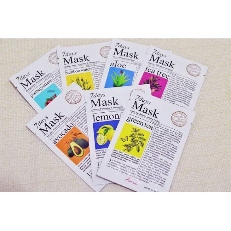 ariul 7 days mask. sheet mask